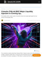 Celestia (TIA) At $10? Major Liquidity Injection Is Coming Up.. - DailyCoin