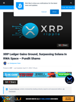XRP Ledger Gains Ground, Surpassing Solana In RWA Space - Pundit Shares | Bitcoinist.com