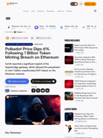 Polkadot Price Dips 6% Following 1 Billion Token Minting Breach on Ethereum – Services Bitcoin News