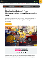 Bitcoiner Peter McCormack Wants His Own Police Force In Bedford