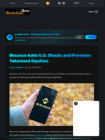 Binance Adds U.S. Stocks and Previews Tokenized Equities - Blockchain.News