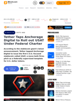 Tether Taps Anchorage Digital to Roll out USAT Under Federal Charter – Crypto News Bitcoin News