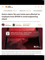 Zerion claims 'No user funds were affected' as employee loses $100K in social engineering attack - AMBCrypto