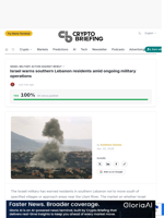 Israel warns southern Lebanon residents amid ongoing military operations