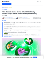 Meme Coins Weekly: SPX, POPCAT Rally, TRUMP Bounces Back