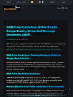 BNB Price Prediction: $750-$1,200 Range Trading Expected Through December 2025 - Blockchain.News