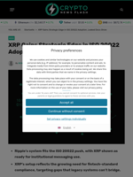 XRP Gains Strategic Edge in ISO 20022 Adoption, Leaked Docs Show - Crypto News Flash