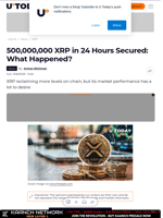 500,000,000 XRP in 24 Hours Secured: What Happened?