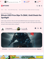 Bitcoin USD Price Slips To $86K, Gold Steals the Spotlight