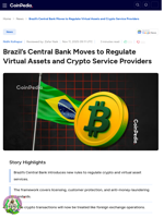 Brazil's Central Bank Moves to Regulate Virtual Assets and Crypto Service Providers
