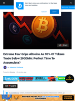 Extreme Fear Grips Altcoins As 90% Of Tokens Trade Below 200DMA: Perfect Time To Accumulate? | Bitcoinist.com
