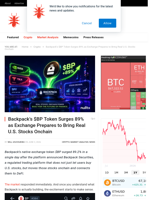 Backpack's $BP Token Surges 89% as Exchange Prepares to Bring Real U.S. Stocks Onchain - NullTX
