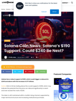 Solana Coin News: Solana’s $190 Support: Could $240 Be Next? | Live Bitcoin News