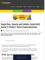 Google Docs, Upwork, and LinkedIn: Inside North Korean IT Workers' Secret Crypto Operations