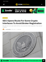 SEC Opens Route For Some Crypto Interfaces To Avoid Broker Registration