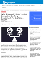 Why Stablecoin Reserves Are Becoming the New Benchmark for Exchange Health ⋆ ZyCrypto