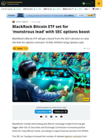 SEC Upping Bitcoin ETF Options Limits Will Boost IBIT: NYDIG