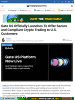Gate US Officially Launches To Offer Secure and Compliant Crypto Trading to U.S. Customers