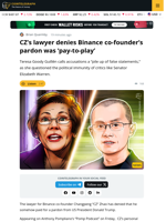 CZ’s Attorney Refutes “Pay-To-Play” Pardon Claims