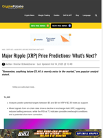 Major Ripple (XRP) Price Predictions: What's Next?