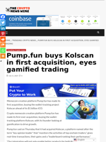 Pump.fun buys Kolscan in first acquisition, eyes gamified trading - The Crypto News Wire