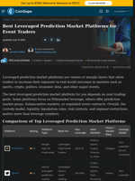 Best Leveraged Prediction Market Platforms for Event Traders