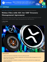 Webus Files with SEC for XRP Treasury Management Agreement