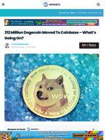 312 Million DOGE Moved To Coinbase. What's Going On?