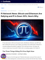 Pi Network News: Bitcoin and Ethereum Are Rallying and Pi Is Down 30%, Here’s Why