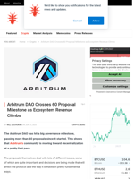 Arbitrum DAO Crosses 60 Proposal Milestone as Ecosystem Revenue Climbs - NullTX