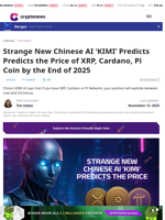 KIMI AI Predicts XRP, Cardano and Pi Prices by 2025 End