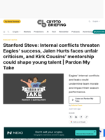 Stanford Steve: Internal conflicts threaten Eagles' success, Jalen Hurts faces unfair criticism, and Kirk Cousins' mentorship could shape young talent | Pardon My Take