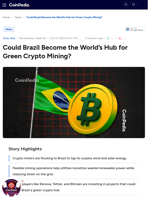 Could Brazil Become the World’s Hub for Green Crypto Mining?