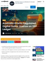 Australia Approves AUDD on XRPL Under AFSL