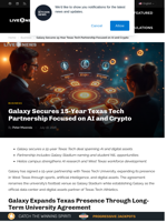 Galaxy Lands 15-Year Texas Tech AI Crypto Deal.