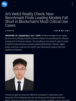 AI's Web3 Reality Check: New Benchmark Finds Leading Models Fall Short in Blockchain's Most Critical Use Cases | Visionary Financial
