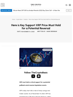 Here is Key Support XRP Price Must Hold for a Potential Reversal