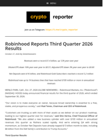 Robinhood Reports Third Quarter 2026 Results
