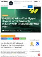 Remittix Can Rival The Biggest Cryptos In The Payments Industry With Revolutionary New PayFi | Live Bitcoin News