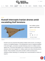 Kuwait intercepts Iranian drones amid escalating Gulf tensions