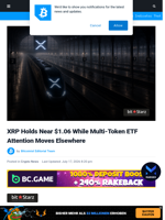 XRP Holds Near $1.06 While Multi-Token ETF Attention Moves Elsewhere