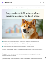 Dogecoin faces $0.15 test as analysts predict a massive price ‘burst’ ahead - CoinJournal