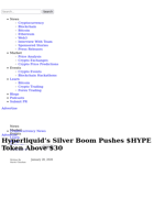 Hyperliquid's Silver Boom Pushes HYPE Token Above $30