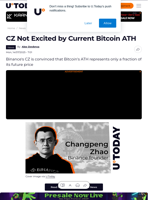 CZ Not Excited by Current Bitcoin ATH