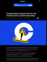 Coinbase Base network halts for 44 minutes due to 'unsafe head delay'