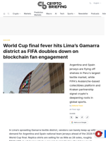 World Cup final fever hits Lima's Gamarra district as FIFA doubles down on blockchain fan engagement