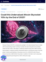 Could this Undervalued Altcoin Skyrocket 100x by the End of 2025? - Mutuum Finance