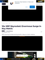 10x XRP Skyrocket: Enormous Surge in Key Metric - U.Today