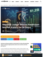 Nevada Judge Blocks Prediction Market Kalshi for 14 Days | Live Bitcoin News