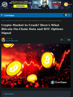 Crypto Market to Crash? Here's What Bitcoin On-Chain Data and BTC Options Signal